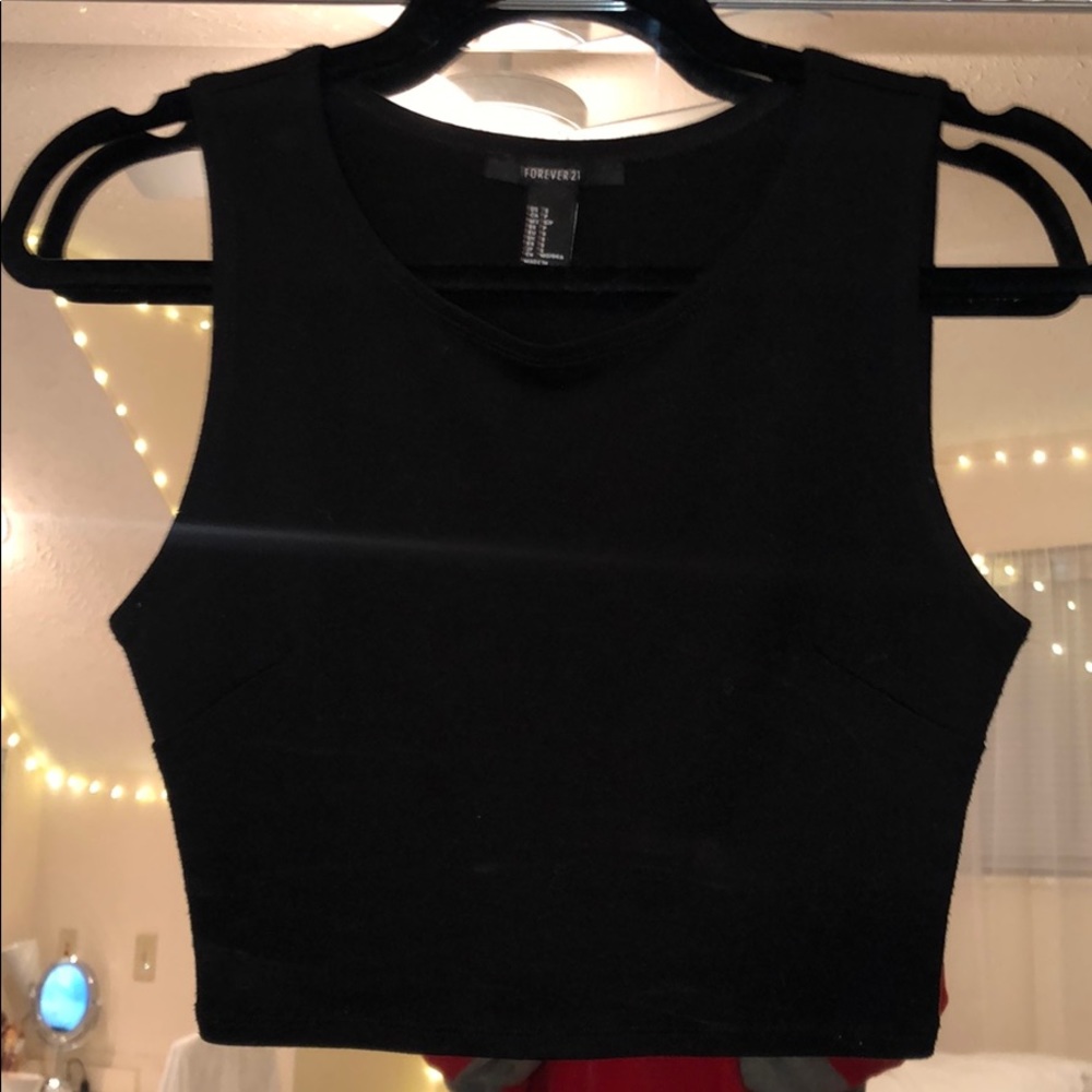 Black Tank Crop Top